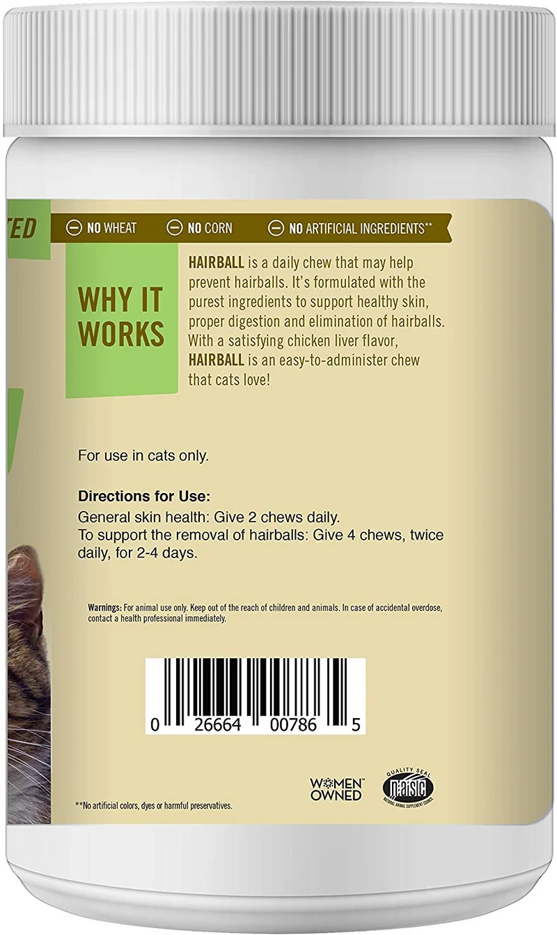 Pet Naturals de VT Hairball Suplementos para gatos