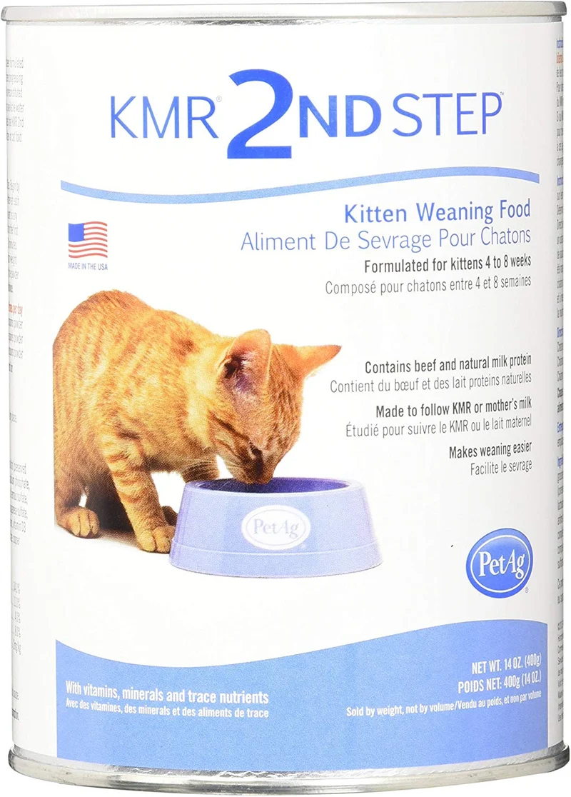 Fórmula de destete en polvo para gatitos PetAg KMR segundo paso