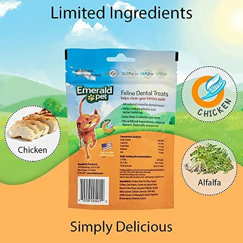Emerald Pet Feline - Pollo dental para gatos
