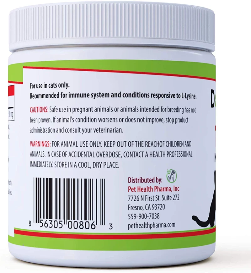 Trulysine L-Lysine para gatos sistema inmune soporte de gránulos orales en polvo (4 oz) 100 gramos