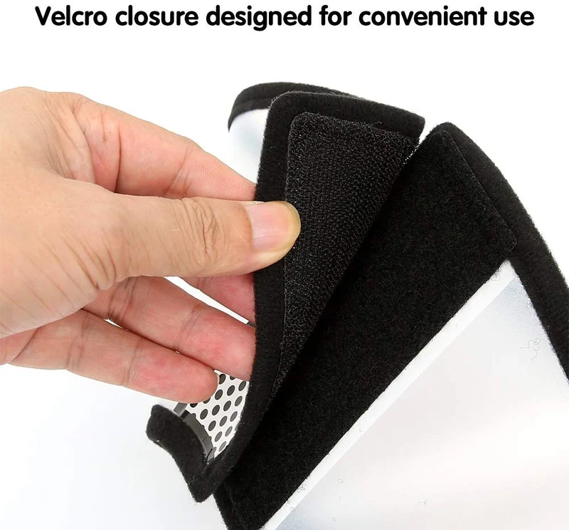 vivifying Recuperación Pet Cono, 8.1 inches plástico ligero isabelina Collar para gatos, mini perros y conejos (Negro)