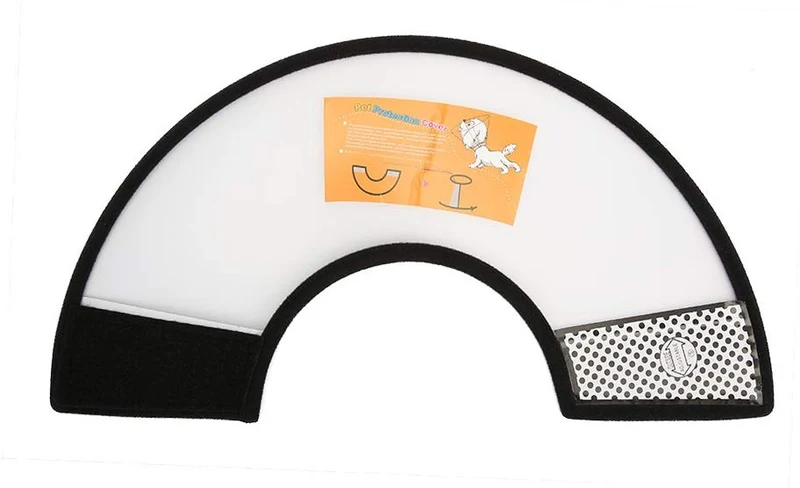 vivifying Recuperación Pet Cono, 8.1 inches plástico ligero isabelina Collar para gatos, mini perros y conejos (Negro)
