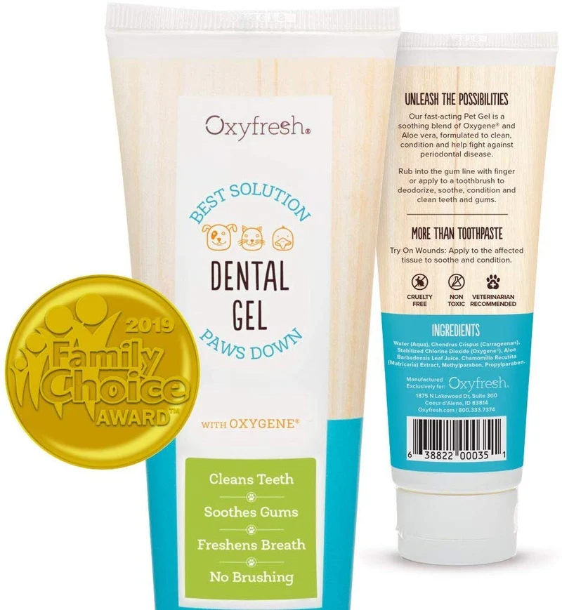 oxyfresh Pet con oxygene – Soothing, Gel de enfriamiento de gel para puntos calientes, Rash y prurito – Pasta de dientes para perros y gatos – Caja perfecta para Oral y uso externo – fabricado en los Estados Unidos
