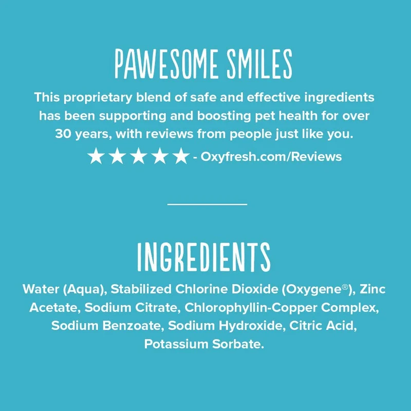 Oxyfresh Advanced Unflavored Pet Dental Spray - Stops The Toughest Dog, Cat, Pet Bad Breath: Best Way to Fight Plaque, Control Tartar and Keep Gums Healthy. No Brushing Pet Dental Solution. 3oz.