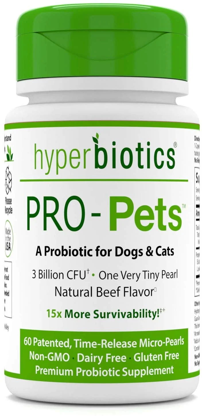 Probióticos PRO-Pets para perros y gatos: Probiótico de liberación del tiempo para la salud de su compañero (perro o gato) – Muy fácil de tragar – 6 colas – 15 veces más supervivencia que otros – suplemento superior para mascotas
