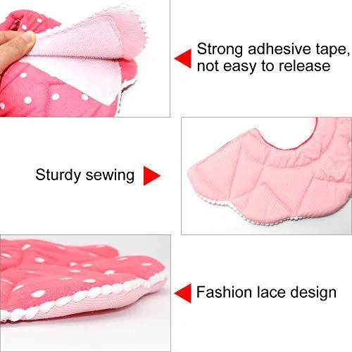 SLSON Collar de recuperación para gato, suave collar de cono para mascotas, protector para después de cirugía, de algodón, cierre ajustable, collar para gato y cachorro, color rosa