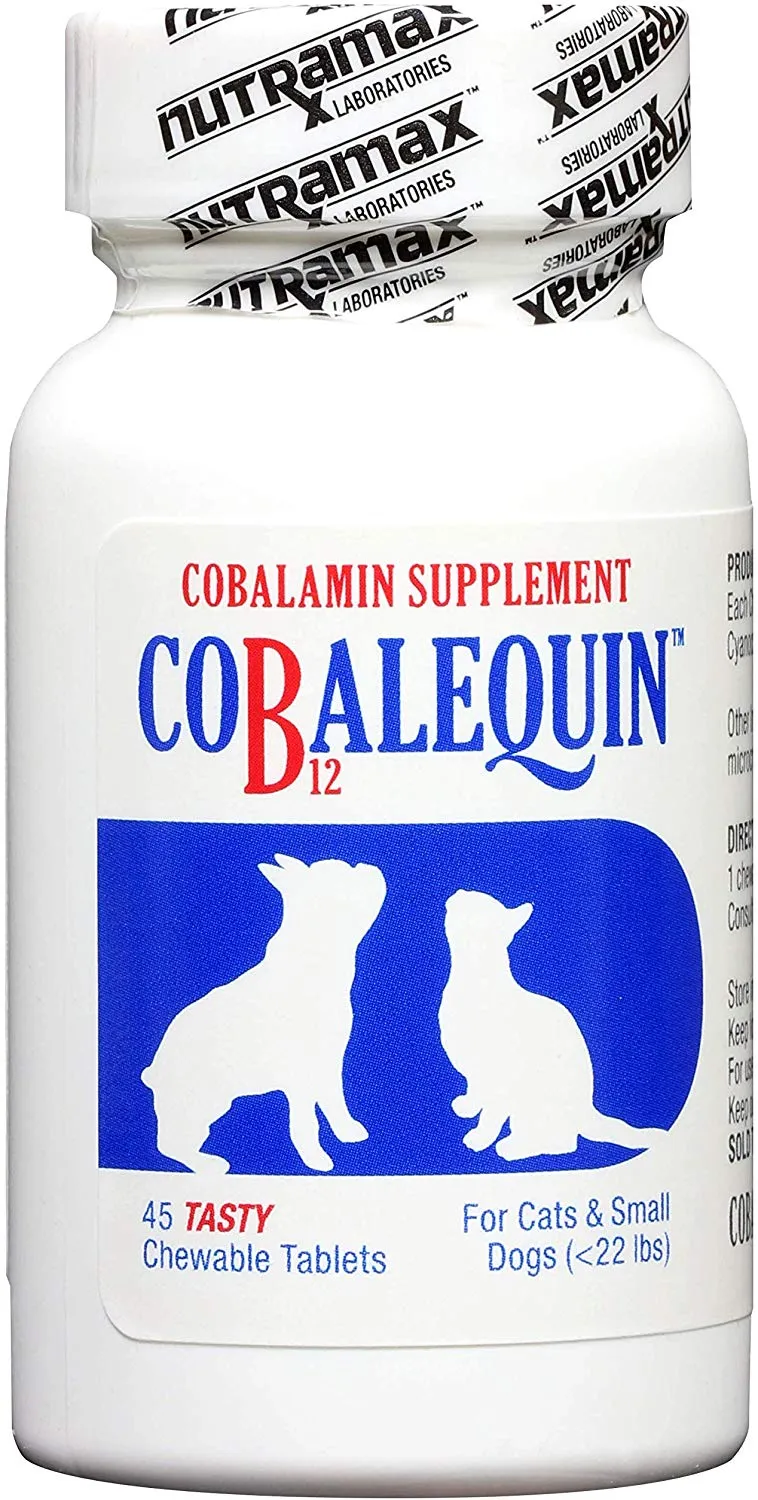 Cobalequin Pestañas para masticar 45 ct para gatos/perros pequeños (< 22 lb.)