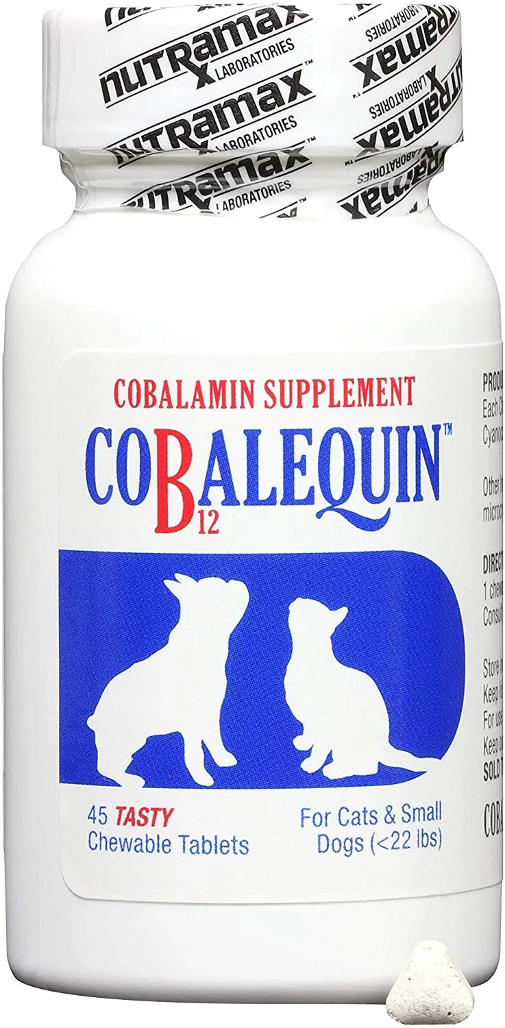 Cobalequin Pestañas para masticar 45 ct para gatos/perros pequeños (< 22 lb.)