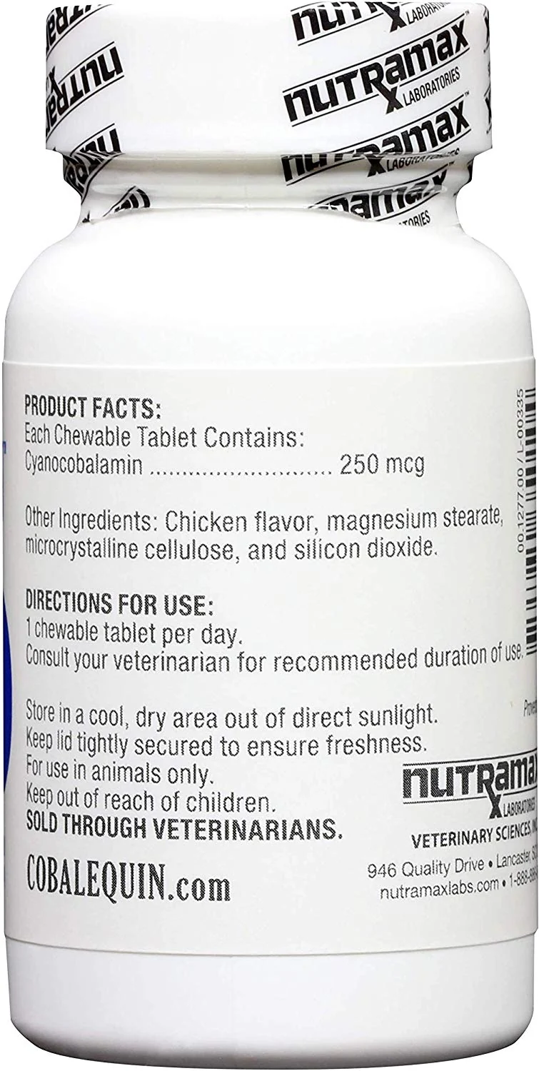 Cobalequin Pestañas para masticar 45 ct para gatos/perros pequeños (< 22 lb.)