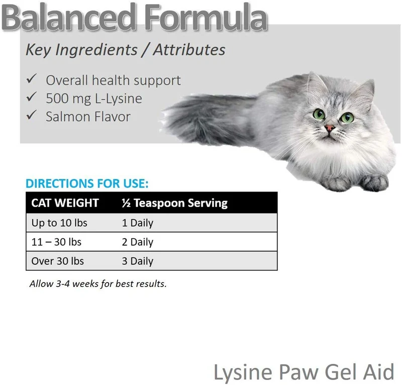Veterinario digno Lisina canina Gel ayuda para gatos (3 oz)