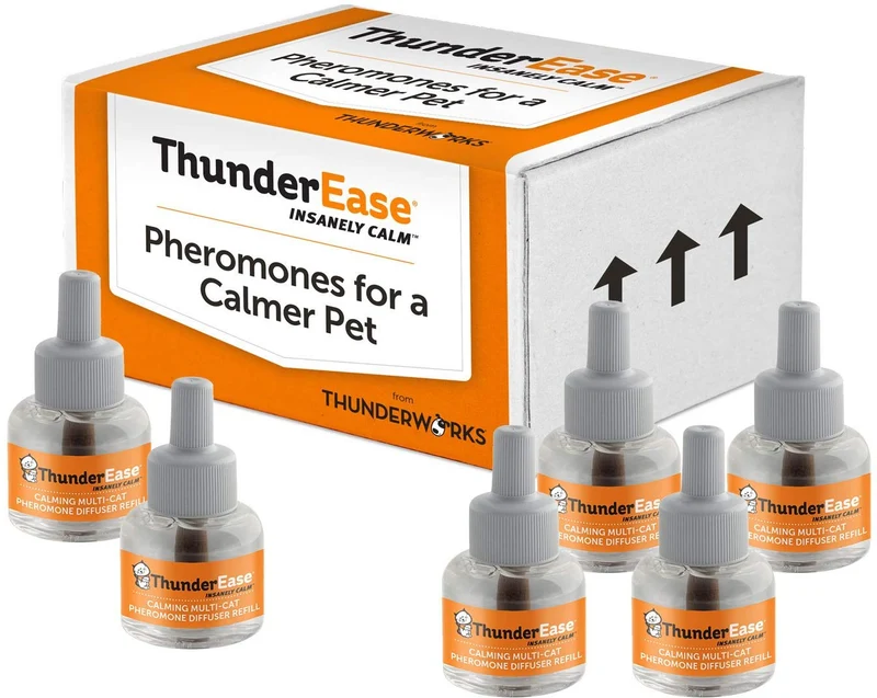 ThunderEase Multicat - Recambio de difusor de feromona calmante para reducir el conflicto, la tensión y la lucha de los gatos
