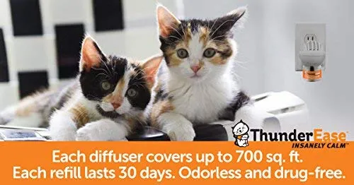 ThunderEase Multicat - Recambio de difusor de feromona calmante para reducir el conflicto, la tensión y la lucha de los gatos