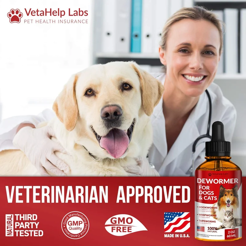 DEW0RMER para perros y gatos (2 oz) – Treat & Prevent – Amplio espectro WHIPW0RM, H00KW0RM, R0UNDW0RM & TAPEW0RM DEW0RMER – Hecho en Estados Unidos – Natural Potente mezcla – Mascotas Senior, Gatito y Cachorro DEW0RMER