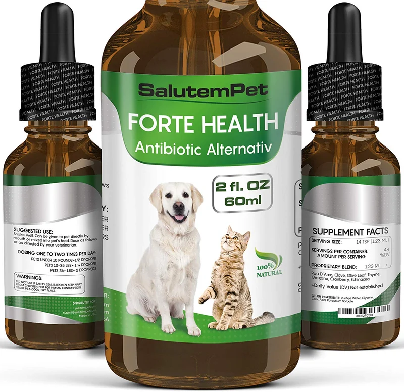 Herbal Alternative Medicine/Fast Imunne Activator/Broad-Spectrum Drops for Pets/Natural Pet Supplement Premium Quality/Natural Treatment with PAU D'Arco, Cranberry, Clove, Olive Leaf, Echinace