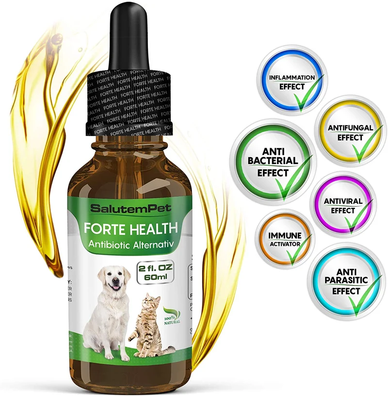 Herbal Alternative Medicine/Fast Imunne Activator/Broad-Spectrum Drops for Pets/Natural Pet Supplement Premium Quality/Natural Treatment with PAU D'Arco, Cranberry, Clove, Olive Leaf, Echinace