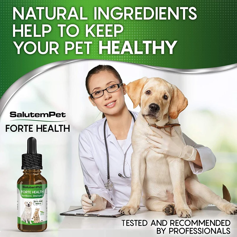 Herbal Alternative Medicine/Fast Imunne Activator/Broad-Spectrum Drops for Pets/Natural Pet Supplement Premium Quality/Natural Treatment with PAU D'Arco, Cranberry, Clove, Olive Leaf, Echinace