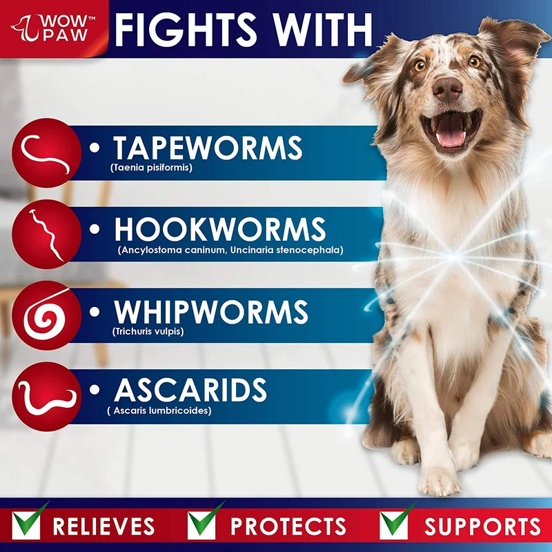 WOWPAW DEW0RMER para perros y gatos (2 onzas) – Hecho en Estados Unidos – Tratamiento Wòrm para mascotas – Mezcla natural potente contra gusano batido, Hookwòrm, Roundwòrm & Tapewòrm – Mascotas mayores, gatitos y cachorros Dewòrmer