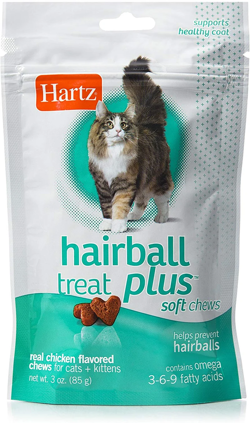 Hartz Hairball Remedy Plus pollo Flavored Chews blanda para gatos y gatitos
