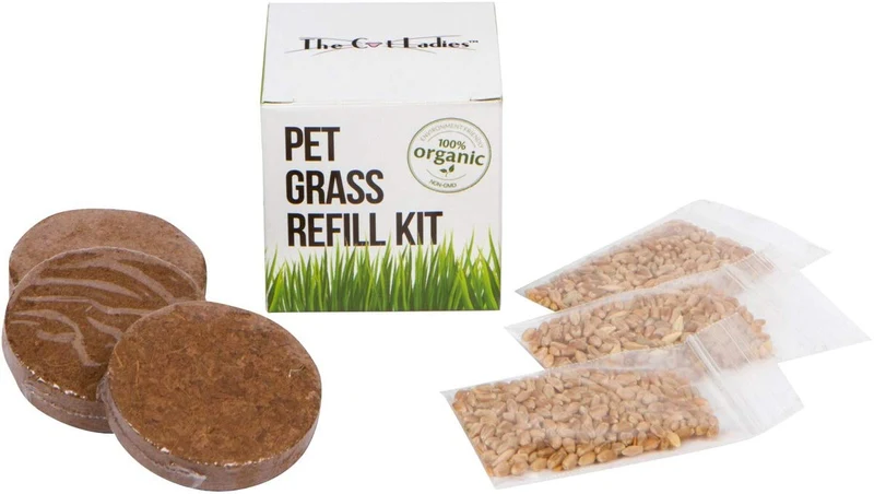 Cat zacate/Pet Refill Kit – 3 Pack de pasto: Refill Kit for artículo # b01i5 X hwi6 y b01jni9 W9e: 100% orgánicos Pet Kit de pasto/Cat Kit... Natural Hairball Control de zacate y Hairball Remedio para gatos...