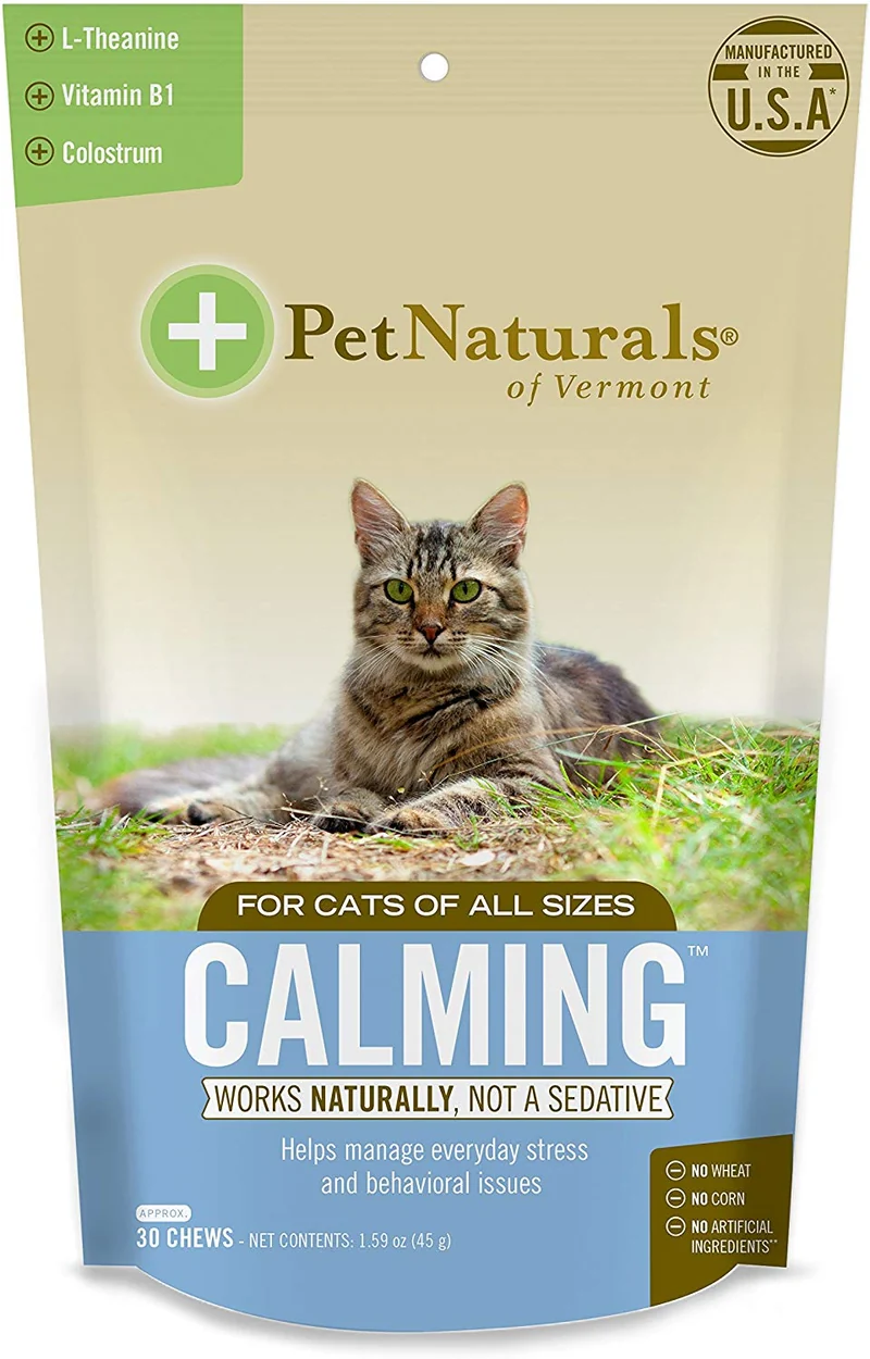 Mascotas Naturales de Vermont 30 unidades calmante comportamiento apoyo suave masticables para perros y gatos