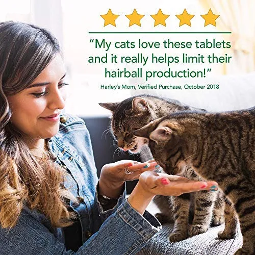 Vet's Best Cat Hairball Relief Digestive Aid| Vet Formulated Hairball Support Remedy | Classic Chicken Flavor