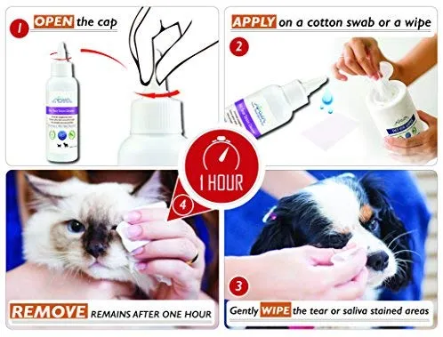 Toallitas de ojos para mascotas Arava – para perros, gatos, cachorros y gatitos – 100 unidades – Natural y aromaterapia medicada – Elimina la suciedad y la descarga – Evita las manchas de desgarro y las irritaciones – Suave y suave