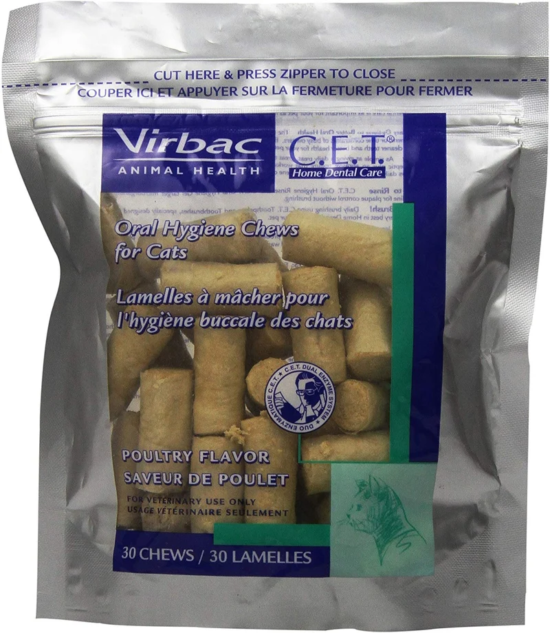 Virbac C.E.T. Enzymatic Chews de higiene bucal para gatos