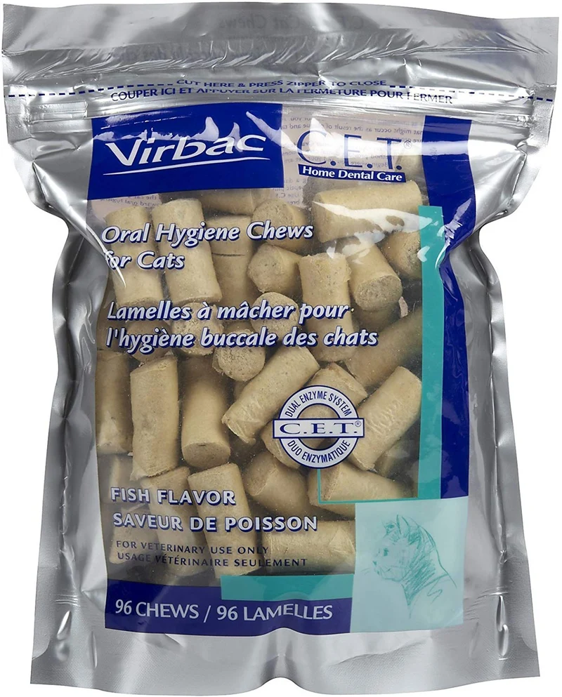 Virbac C.E.T. Enzymatic Chews de higiene bucal para gatos