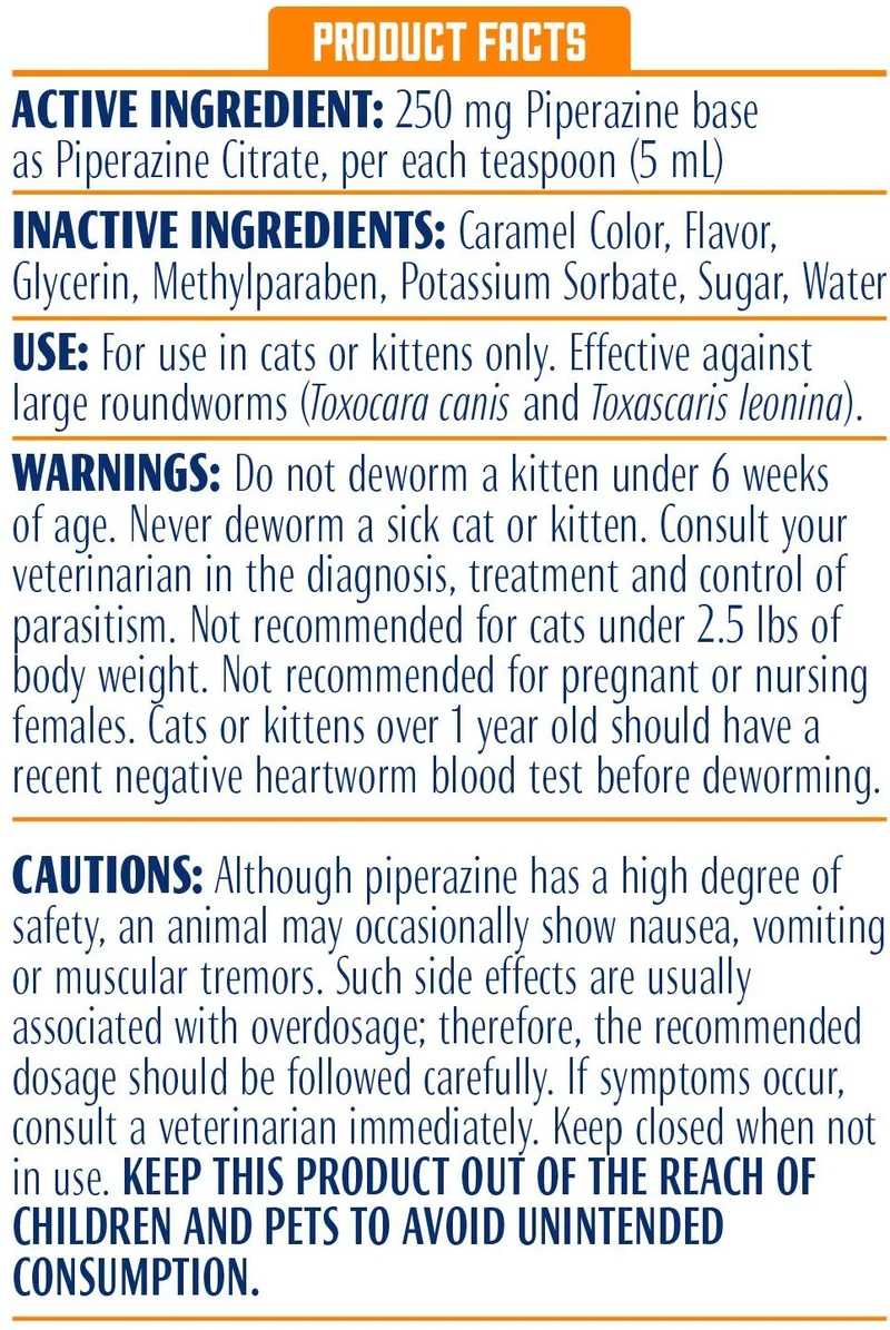 pro-sense líquido dewormer Cat