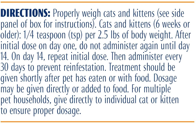 pro-sense líquido dewormer Cat