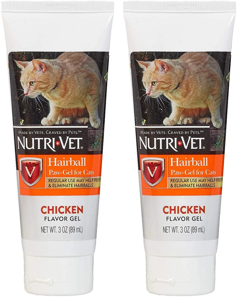Nutri-Vet Feline Natural Oil Hairball Paw-Gel Chicken Flavor 3oz