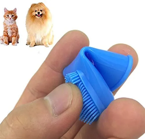 RosyLife Cepillo de dientes suave para mascotas, cepillo de dientes para perro, cepillo de dientes para mascotas, cepillo de dientes para perros pequeños a grandes (4 tamaños neutros + cepillo de dientes de 4 cabezas)