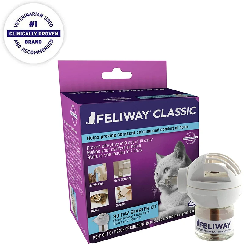 FELIWAY Classic Diffuser for Cats (30 Day Starter Kit) | Constant Calming & Comfort at Home