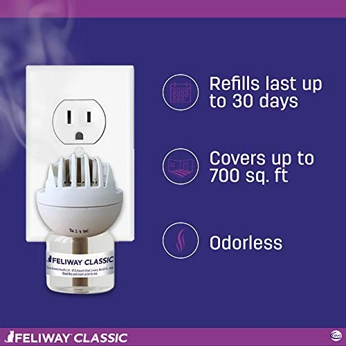 FELIWAY Classic Diffuser for Cats (30 Day Starter Kit) | Constant Calming & Comfort at Home