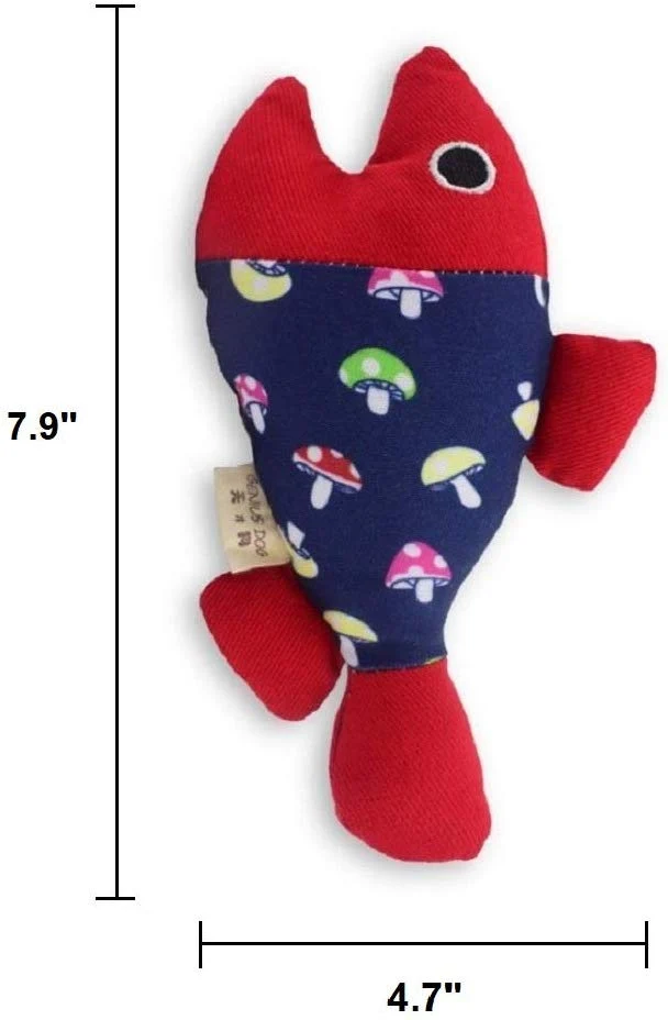 CattyBox Squeaky Fish Cat Toy | Funny Playing Fish Toy for Cats and Kittens with Squeak Noise | Interactive Catnip Filled Cat Toys for Mental and Physical Stimulation