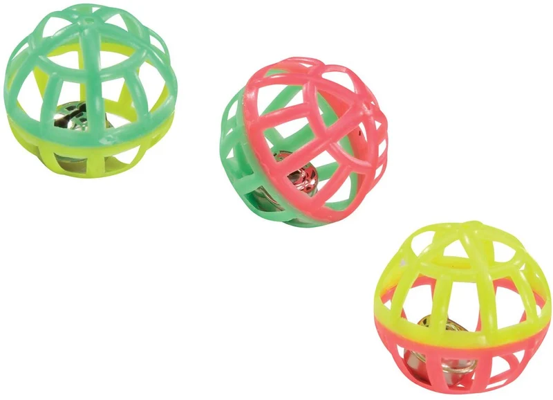 Zanies de plástico entramado bolas Cat Toy Canister, 50-Pack