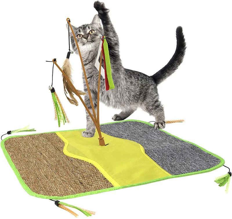 Kitty City Cat Toy Collection, Scratching Mat, Cat Scratching Toy, Cat Toy with Scratch Pad