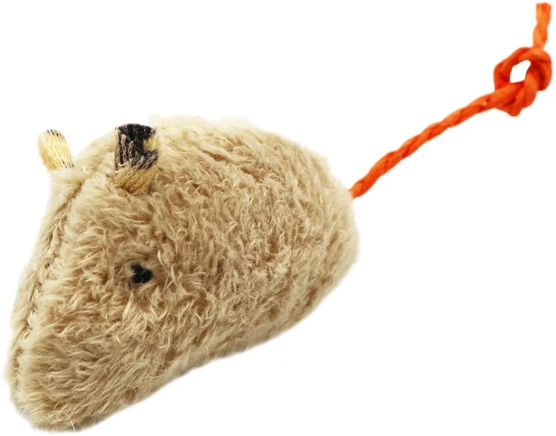 Gato Juguetes ratones de pelo, suave y duradero para la diversión para jugar con, chupete mouse Catnip ratones para gatito, ratones de juguete de 6 por paquete