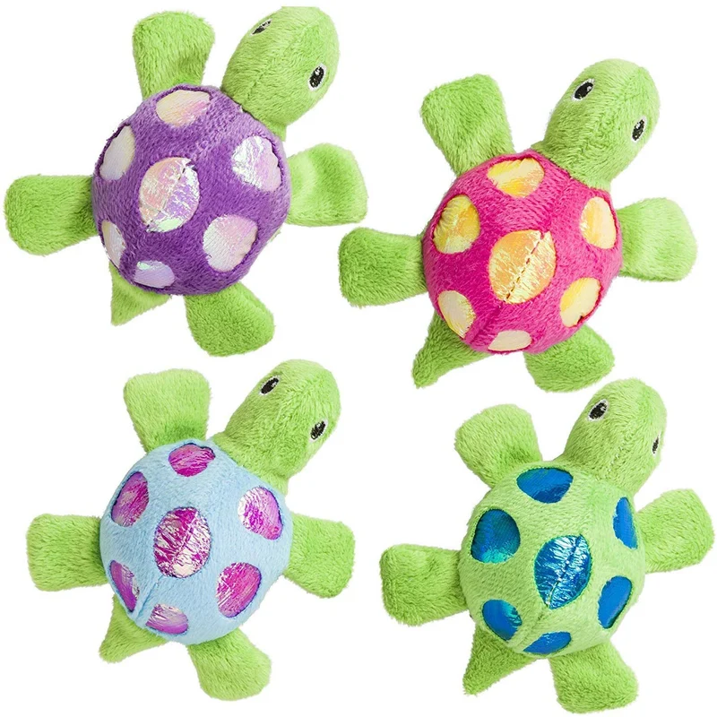 Ethical Pet Shimmer-Glimmer Catnip Cat Toy Bundle: Pescado y tortuga, varios colores