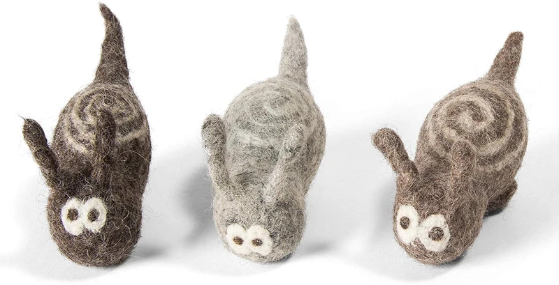 individual Critters kittitrails rellenables Catnip silvervine Juguete – 3 Pack – Orgánico Plata Vine Catnip incluidos