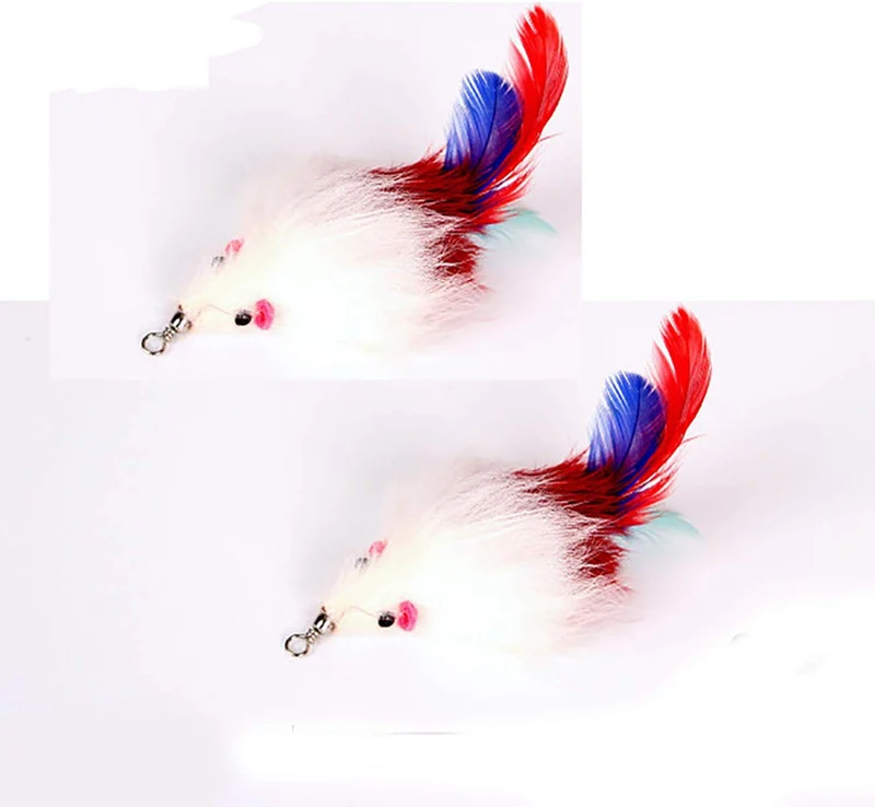 ZoyPet - Juego de 3 piezas de recambio interactivo de plumas de repuesto retráctiles para gatos, mariposas, libélulas, ratón, caterpillar, pájaros, plumas para gatos, 21 estilos variados CT15