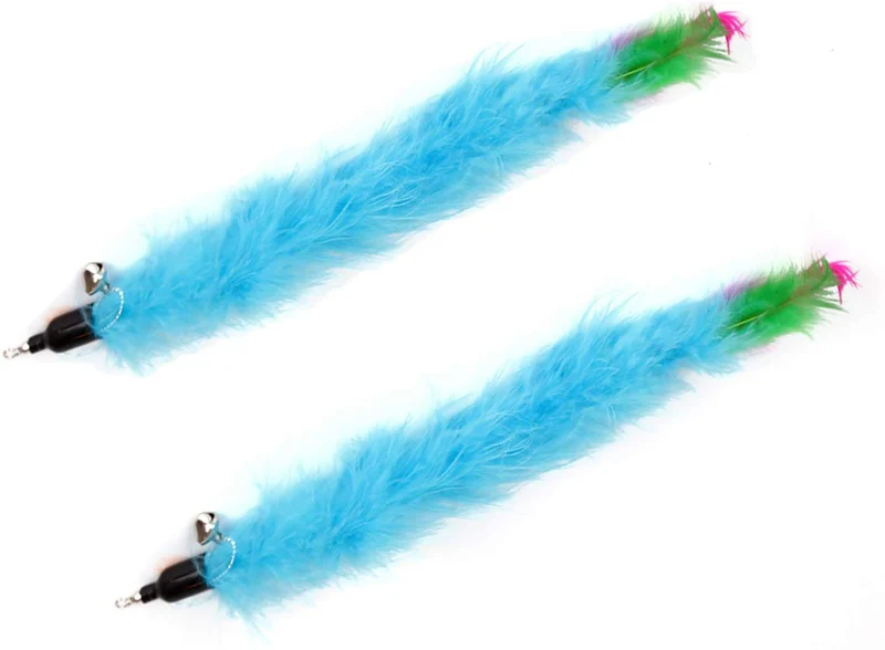 ZoyPet - Juego de 3 piezas de recambio interactivo de plumas de repuesto retráctiles para gatos, mariposas, libélulas, ratón, caterpillar, pájaros, plumas para gatos, 21 estilos variados CT15