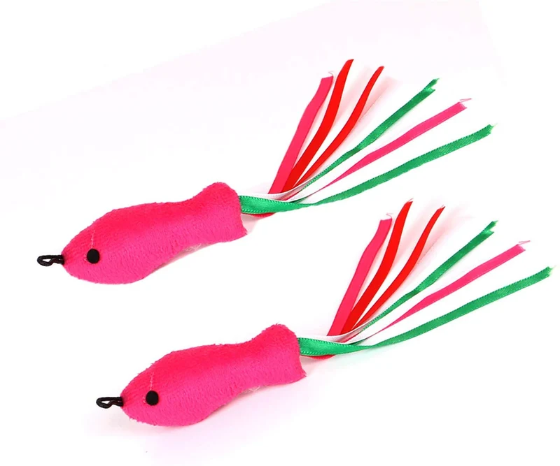 ZoyPet - Juego de 3 piezas de recambio interactivo de plumas de repuesto retráctiles para gatos, mariposas, libélulas, ratón, caterpillar, pájaros, plumas para gatos, 21 estilos variados CT15