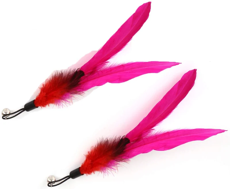 ZoyPet - Juego de 3 piezas de recambio interactivo de plumas de repuesto retráctiles para gatos, mariposas, libélulas, ratón, caterpillar, pájaros, plumas para gatos, 21 estilos variados CT15