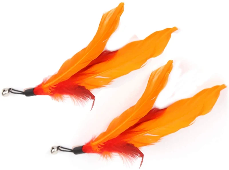 ZoyPet - Juego de 3 piezas de recambio interactivo de plumas de repuesto retráctiles para gatos, mariposas, libélulas, ratón, caterpillar, pájaros, plumas para gatos, 21 estilos variados CT15