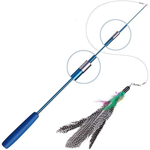 ZoyPet - Juego de 3 piezas de recambio interactivo de plumas de repuesto retráctiles para gatos, mariposas, libélulas, ratón, caterpillar, pájaros, plumas para gatos, 21 estilos variados CT15