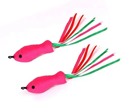ZoyPet - Juego de 3 piezas de recambio interactivo de plumas de repuesto retráctiles para gatos, mariposas, libélulas, ratón, caterpillar, pájaros, plumas para gatos, 21 estilos variados CT15