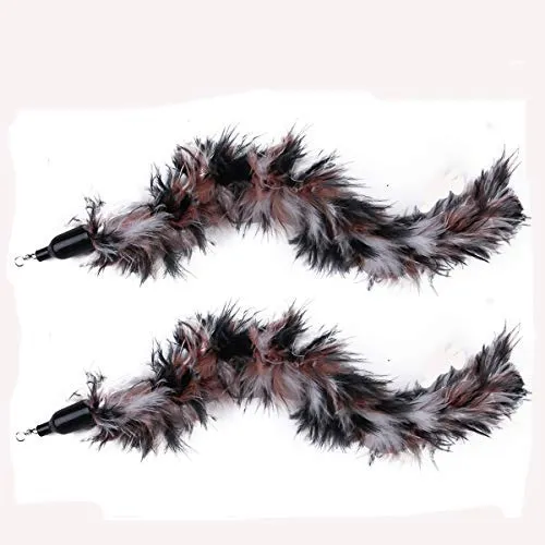 ZoyPet - Juego de 3 piezas de recambio interactivo de plumas de repuesto retráctiles para gatos, mariposas, libélulas, ratón, caterpillar, pájaros, plumas para gatos, 21 estilos variados CT15