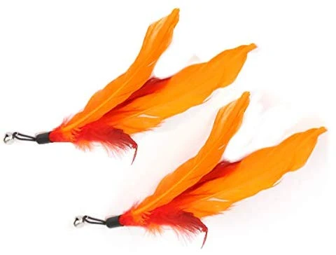 ZoyPet - Juego de 3 piezas de recambio interactivo de plumas de repuesto retráctiles para gatos, mariposas, libélulas, ratón, caterpillar, pájaros, plumas para gatos, 21 estilos variados CT15
