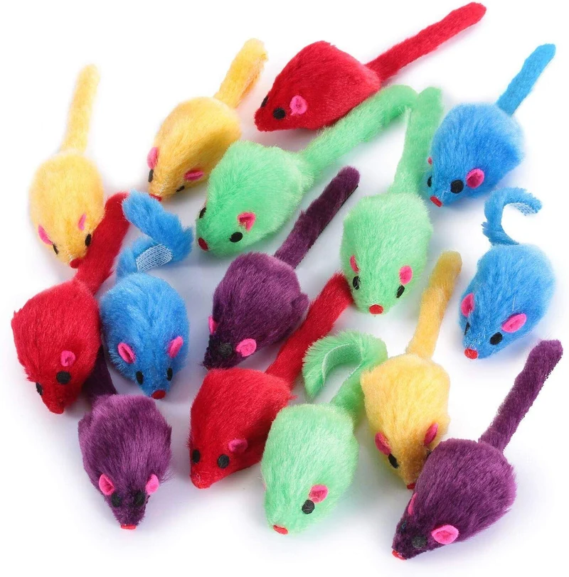 FZR Legend 19 Juguetes para gatos, 15 peluches, ratones pequeños, 3 pelotas de mylar, 1 juguete interactivo para gatos, cachorros, gatitos